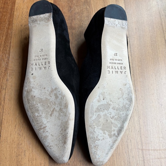 Jamie Haller Suede Black Mules 37/7 - Picture 6 of 8